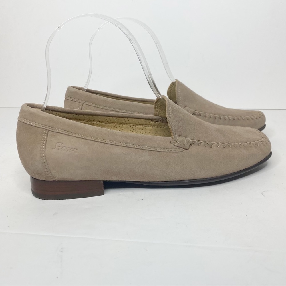 Sioux Campina Loafer Moccasin suede beige UK 4 F US 5 narrow made in Ger…